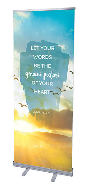 Picture of Let Your Words Nature Scene Words of Wesley Rollup Banner