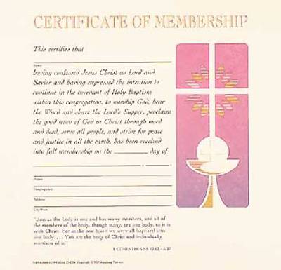 Picture of Contemporary Full-Color Membership Flat Certificate (Package of 12)