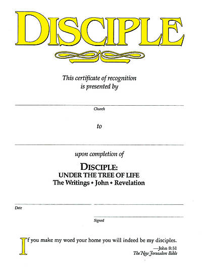 Picture of Disciple IV Under the Tree of Life: Certificates (Pkg of 6)