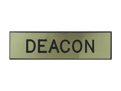 Picture of Gold and Black Deacon Pin-On Badge