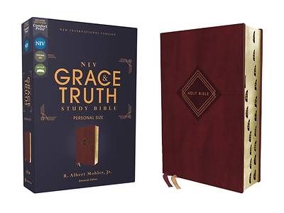 Picture of Niv, the Grace and Truth Study Bible, Personal Size, Leathersoft, Burgundy, Red Letter, Thumb Indexed, Comfort Print