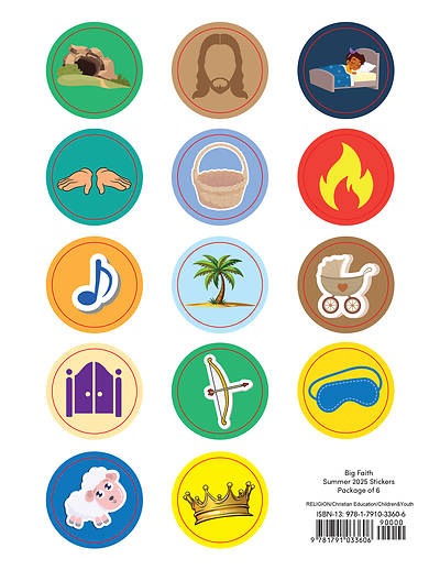 Picture of Cokesbury Kids Big Faith Summer 2025 Activity Stickers (Pkg of 6)