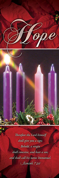 Picture of Hope Advent Wreath 2' X 6' Fabric Banner
