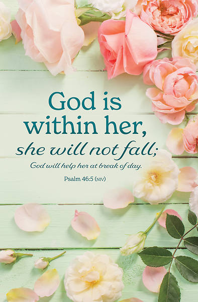 Picture of God is Within Her, She Will Not Fall Regular Size Bulletin