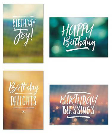 Picture of Birthday Simply Stated Boxed Cards - Box of 12