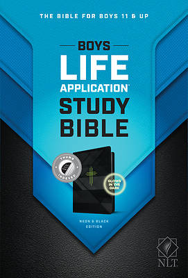Picture of NLT Boys Life Application Study Bible, Tutone (Leatherlike, Neon/Black, Indexed)