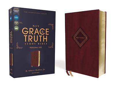 Picture of Niv, the Grace and Truth Study Bible, Personal Size, Leathersoft, Burgundy, Red Letter, Comfort Print