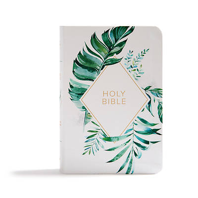 Picture of KJV On-The-Go Bible, White Floral Textured Leathertouch