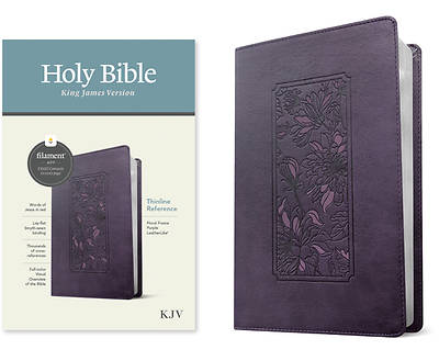 Picture of KJV Thinline Reference Bible, Filament Enabled Edition (Red Letter, Leatherlike, Floral Frame Purple)