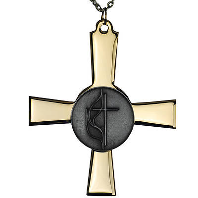 Picture of United Methodist Two-Tone Clergy Cross