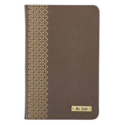 Picture of Leather Journal Be Still Badge Psalm 46