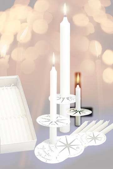 Picture of Stearic Plain End Congregational Candle - 4 1/2 X 17/32