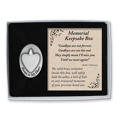 Picture of Always in My Heart Pewter Memorial Box