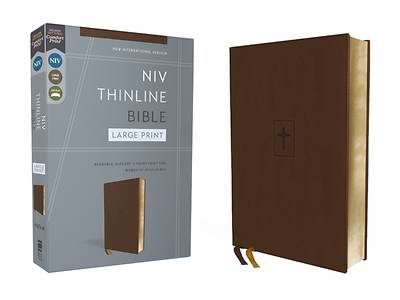 Picture of Niv, Thinline Bible, Large Print, Leathersoft, Brown, Red Letter, Comfort Print