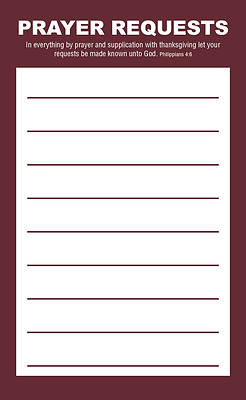 Prayer Request Card - Burgundy (Package of 50)