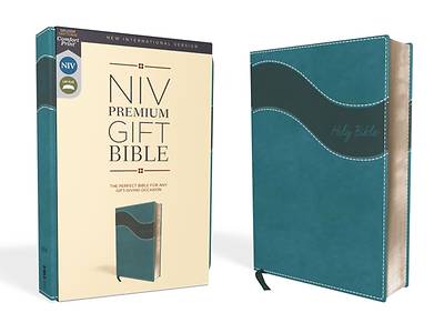 Picture of NIV, Premium Gift Bible, Leathersoft, Blue, Red Letter Edition, Indexed, Comfort Print