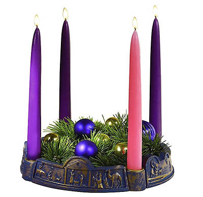 Picture of Journey to Bethlehem Resin Advent Wreath with Candle Set