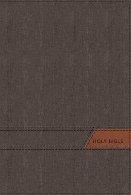 Picture of Niv, Thinline Bible, Large Print, Cloth Flexcover, Gray, Red Letter, Thumb Indexed, Comfort Print