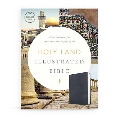 Picture of CSB Holy Land Illustrated Bible, Premium Black Genuine Leather