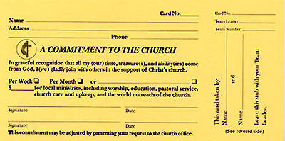 Picture of A Commitment To The Church Pledge Card (Pkg of 100)