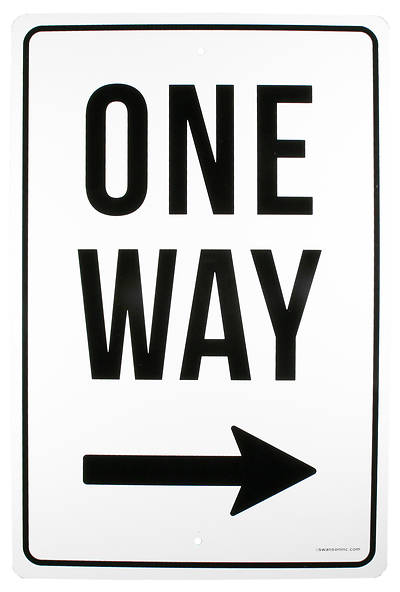 Picture of One Way Right Arrow Street Sign