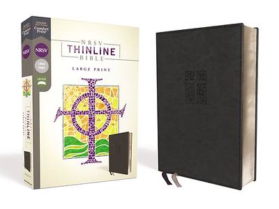 Picture of NRSV Thinline Bible, Large Print, Leathersoft, Black, Comfort Print