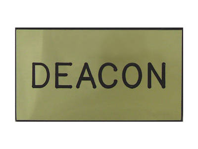 Picture of Gold and Black Deacon Magnetic Badge