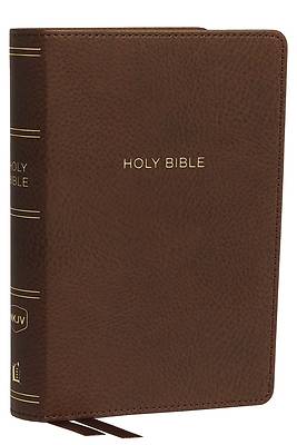 Picture of NKJV, Reference Bible, Compact Large Print, Imitation Leather, Brown, Red Letter Edition, Comfort Print