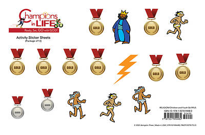 Picture of Vacation Bible School (VBS) 2020 Champions in Life Activity Stickers Sheets (Pkg of 12)