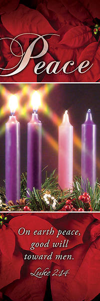 Picture of Peace Advent Wreath 2' X 6' Fabric Banner