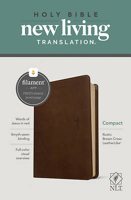 Picture of NLT Compact Bible, Filament Enabled Edition (Red Letter, Leatherlike, Rustic Brown)