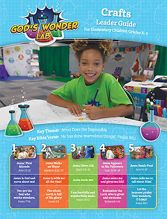 Picture of Vacation Bible School VBS 2022 God's Wonder Lab Craft Leader Guide