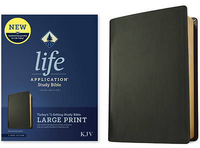 Picture of KJV Life Application Study Bible, Third Edition, Large Print (Genuine Leather, Black, Red Letter)