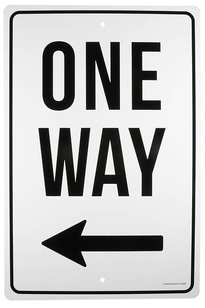 Picture of One Way Left Arrow Street Sign