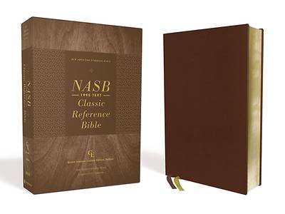 Picture of Nasb, Classic Reference Bible, Genuine Leather, Buffalo, Brown, Red Letter, 1995 Text, Comfort Print