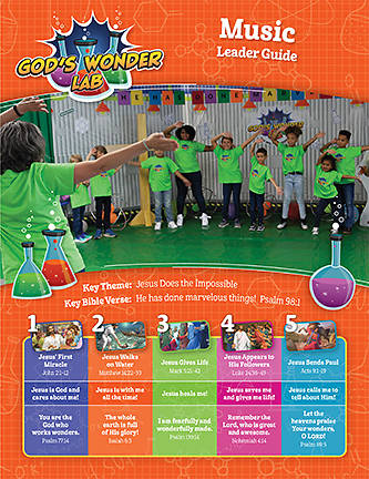 Picture of Vacation Bible School VBS 2022 God's Wonder Lab Music Leader Guide
