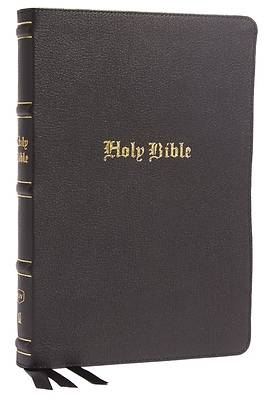 Picture of Kjv, Thinline Bible, Large Print, Genuine Leather, Black, Red Letter, Thumb Indexed, Comfort Print