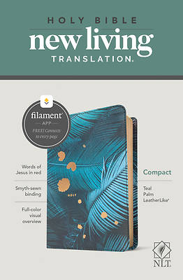 Picture of NLT Compact Bible, Filament Enabled Edition (Red Letter, Leatherlike, Teal Palm)