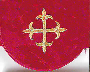 Picture of Red Pocket Usher Badge with Cross - Package of 4