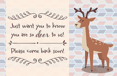 Picture of So Deer to Us Kids Missed You Postcards