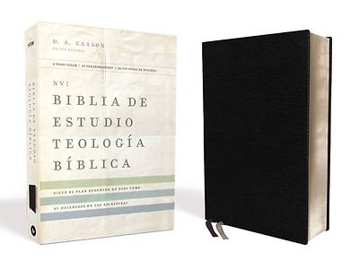 Picture of NVI Biblia de Estudio, Teología Bíblica, Piel Reciclada, Negro, Interior a Cuatro Colores