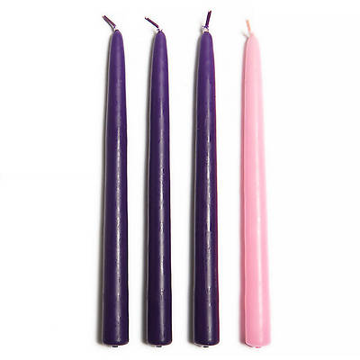 Picture of Advent Candles (3 Purple, 1 Rose) 10" x 7/8" Set