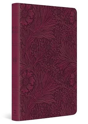 Picture of ESV Large Print Value Thinline Bible (Trutone, Raspberry, Floral Design)