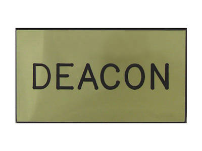 Picture of Gold and Black Deacon Clip-On Badge