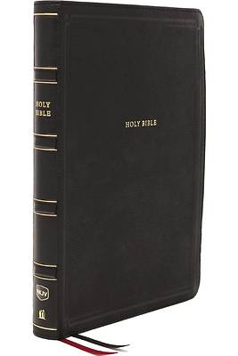 Picture of Nkjv, Deluxe Reference Bible, Center-Column Giant Print, Leathersoft, Black, Red Letter Edition, Comfort Print
