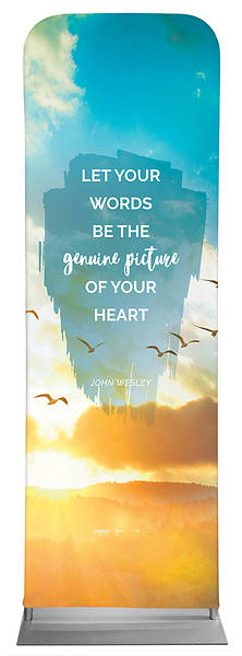 Picture of Let Your Words Nature Scene Words of Wesley Sleeve Banner