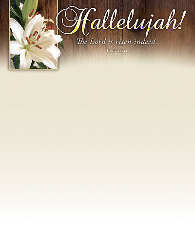 Picture of Hallelujah Lily Easter Letterhead