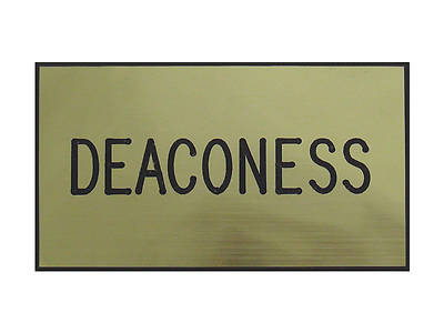 Picture of Gold and Black Deaconess Clip-On Badge