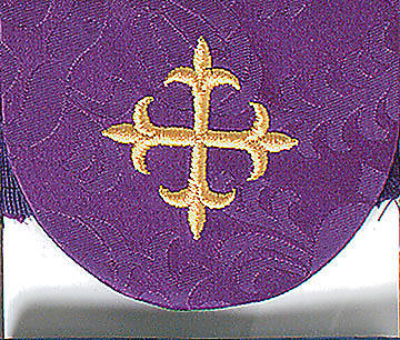 Picture of Purple Pocket Usher Badge with Cross - Package of 4