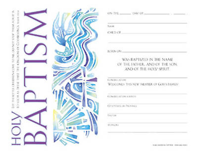 Picture of Community Child Baptism Certificate (Package of 12)